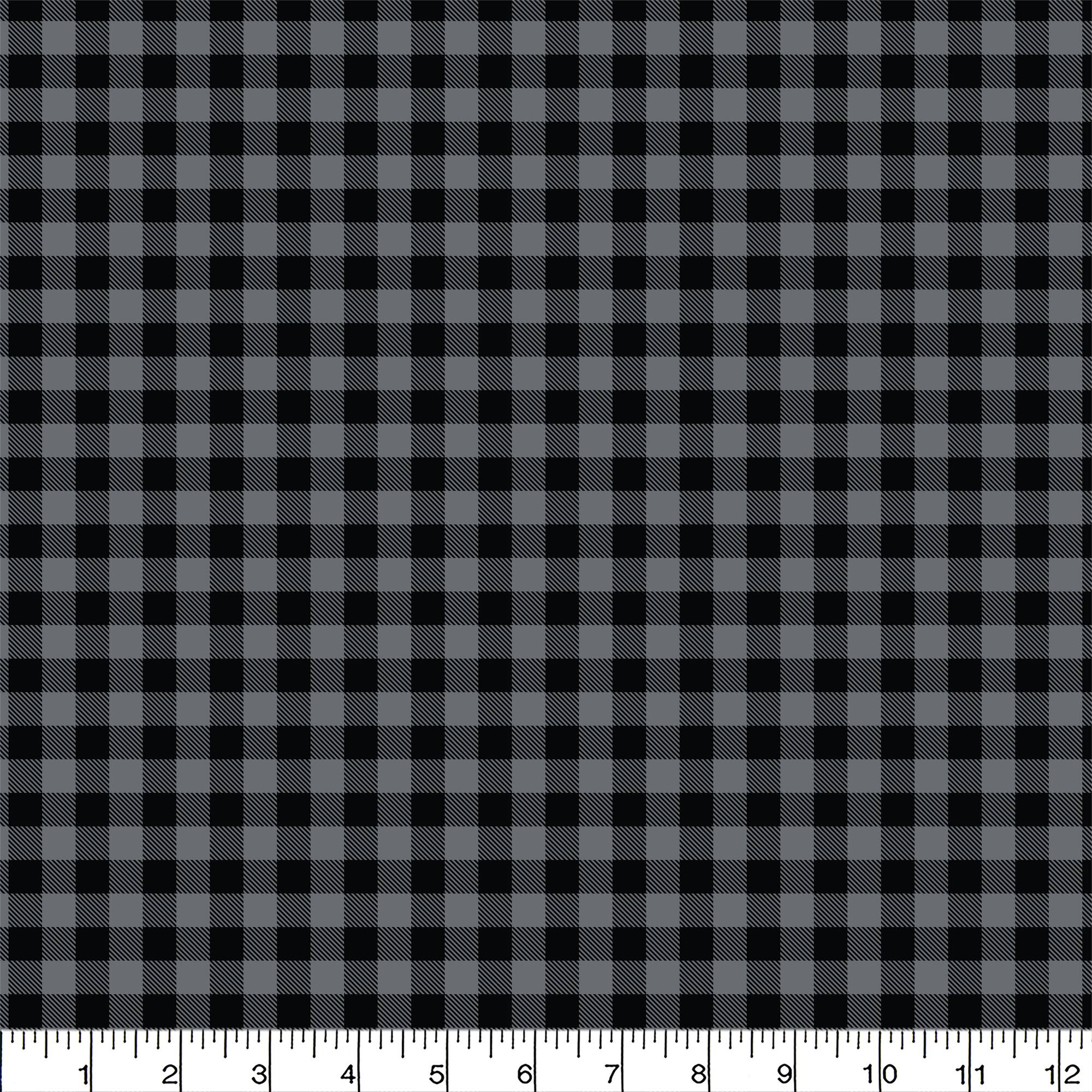 Eugene Textiles Gray Plaid Print Craft Fabric